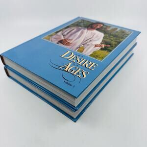 VTG The Desire of Ages Two Volume Set E.G. White 1964 Hardcover English Pictures